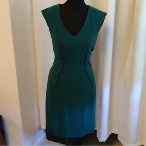 H&M Emerald Green v-neck Classy Career pageant  interview church Dress 8 💚
